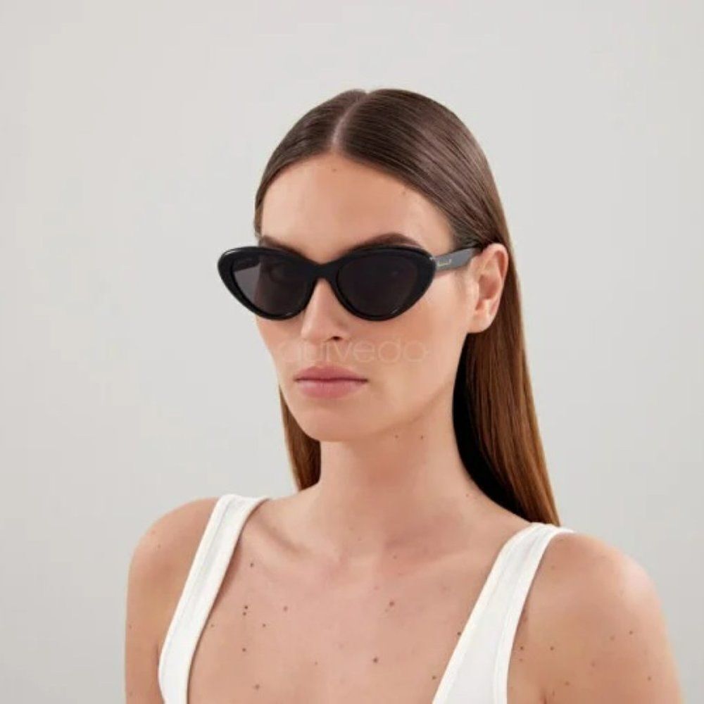 NEW Gucci GG1170S 001 Black Grey Cat Eye Women Sunglasses